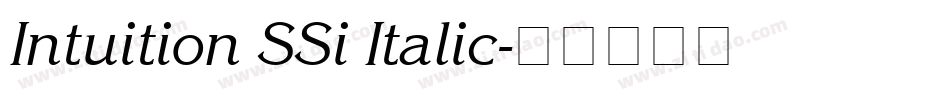 Intuition SSi Italic字体转换